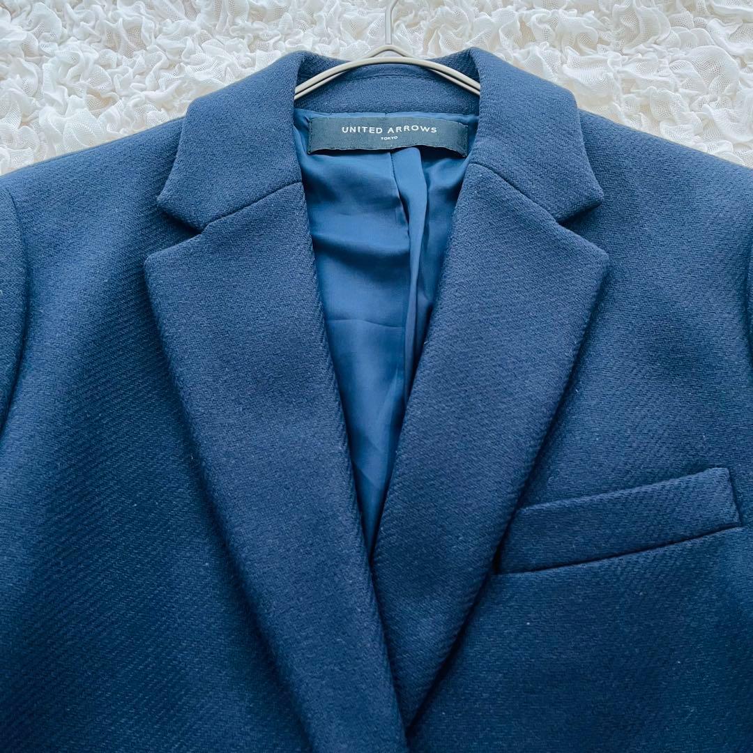 美品 ユナイテッドアローズ マンテコ チェスターコート 40 L ロング