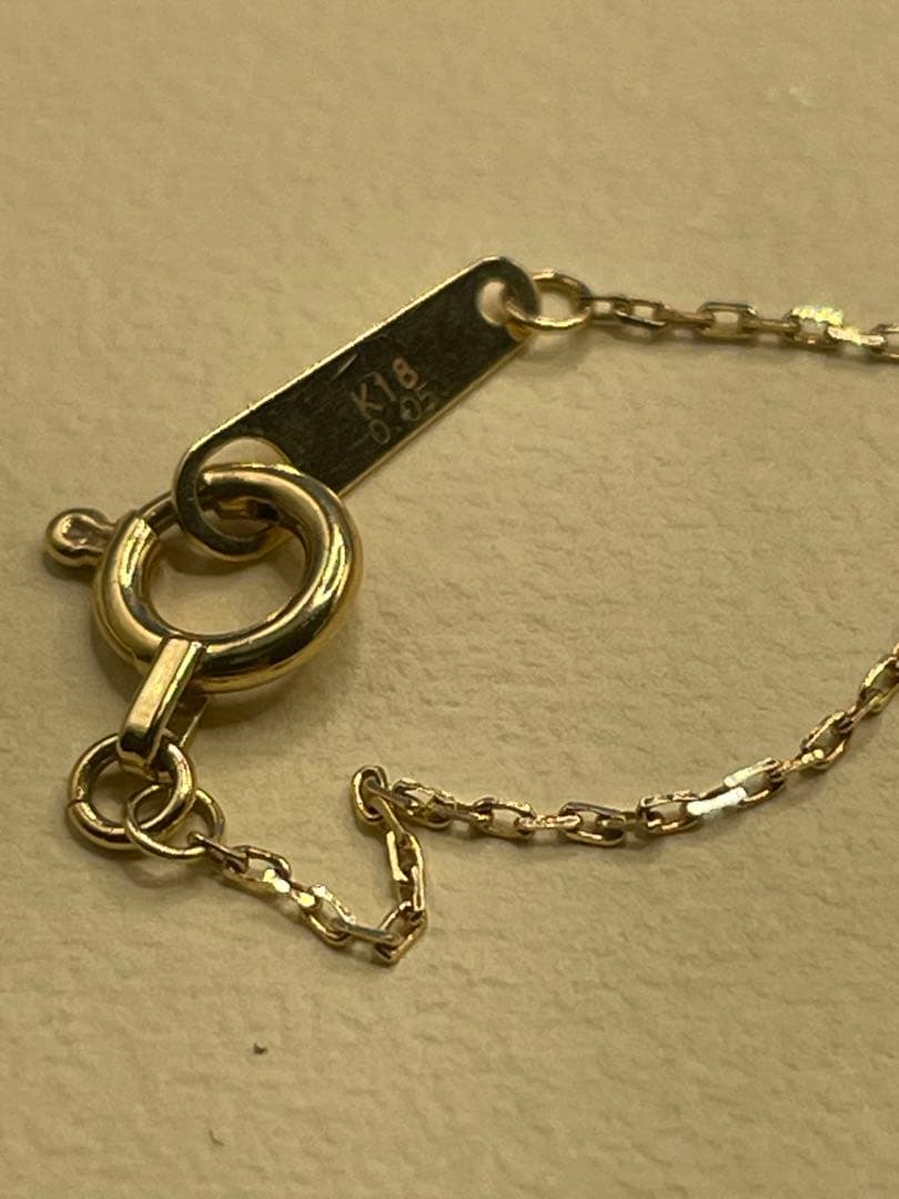 agete K18 0.05ct ダイヤモンド ネックレス