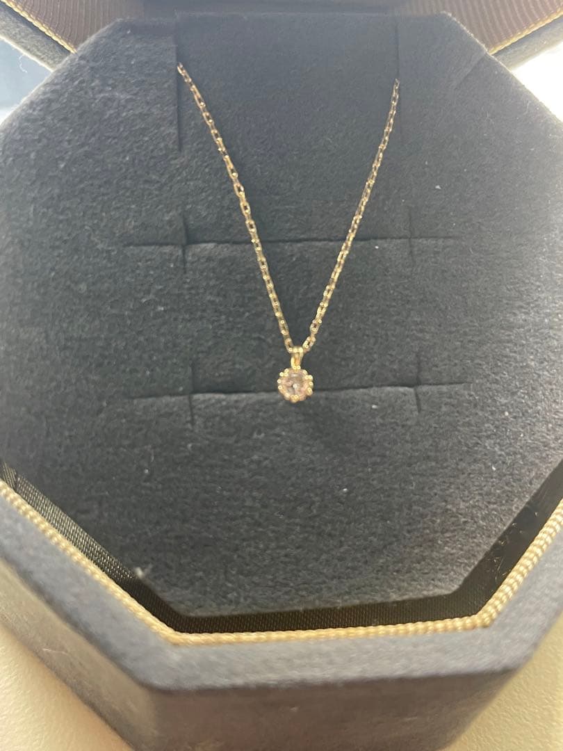 agete K18 0.05ct ダイヤモンド ネックレス