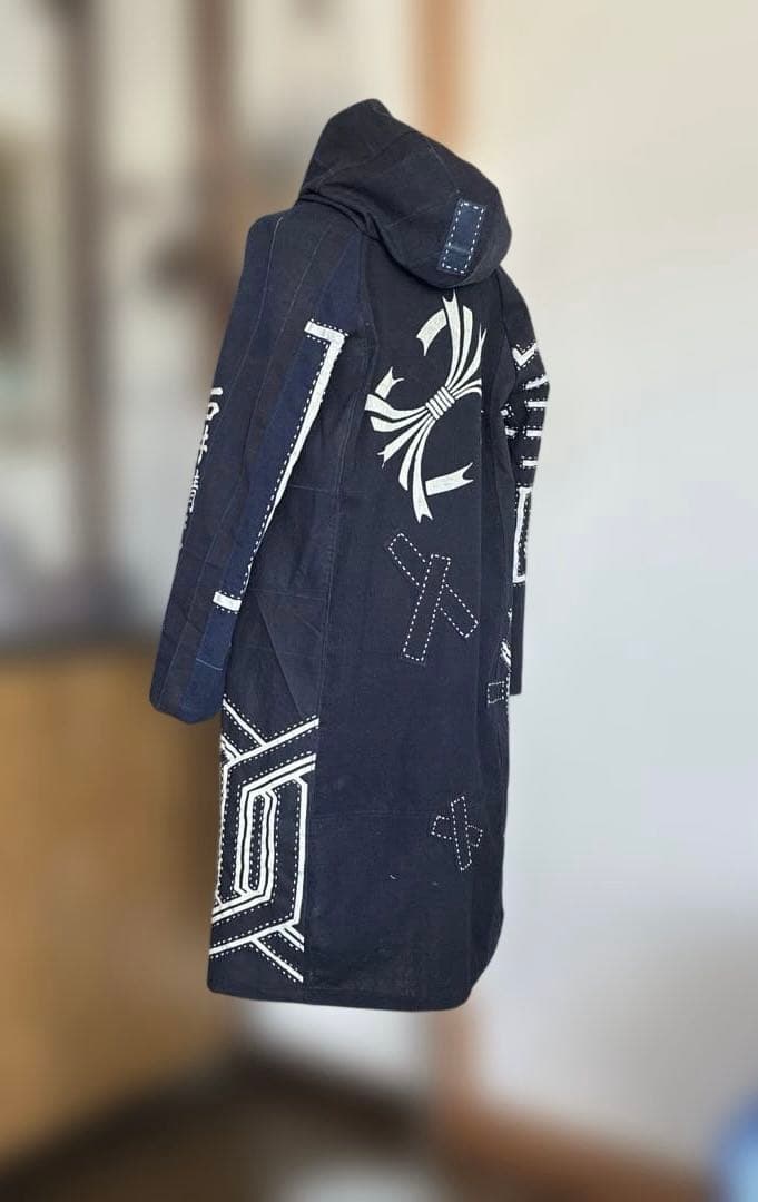 印半纏リメイクフード付きコート