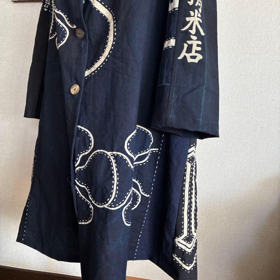 印半纏リメイクフード付きコート