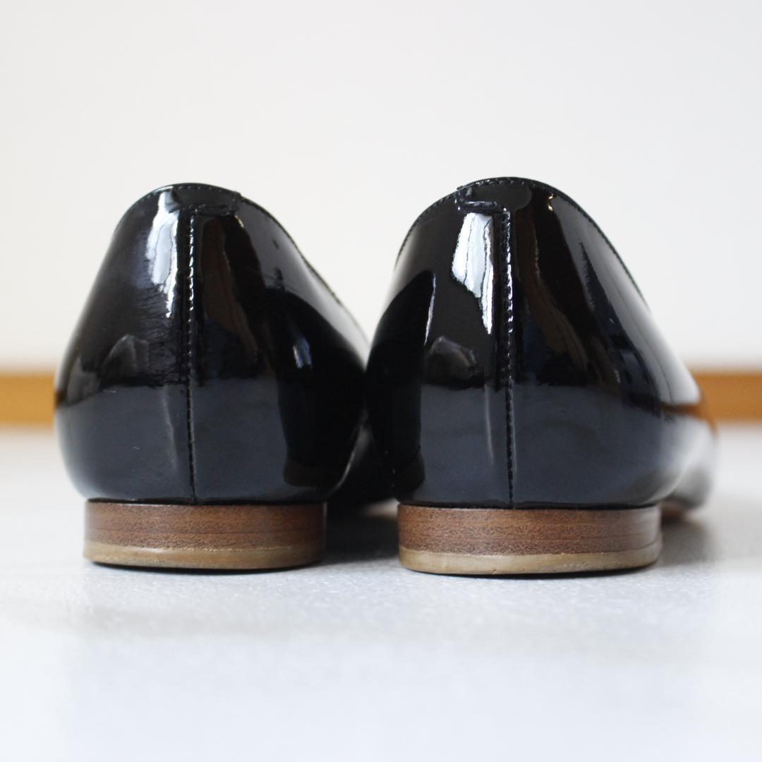 PELLICO アネッリ フラットシューズ 36 ブラック エナメル