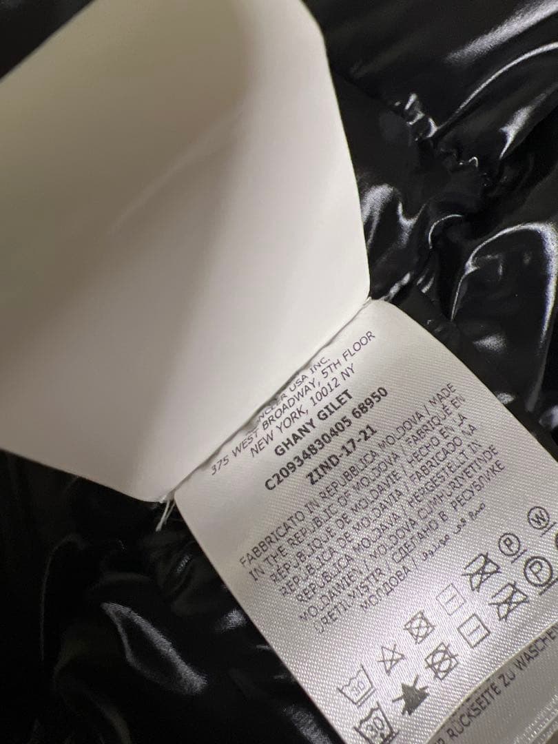 MONCLER GHANY 0 超美品 正規品 タグ付 細見えダウンベスト