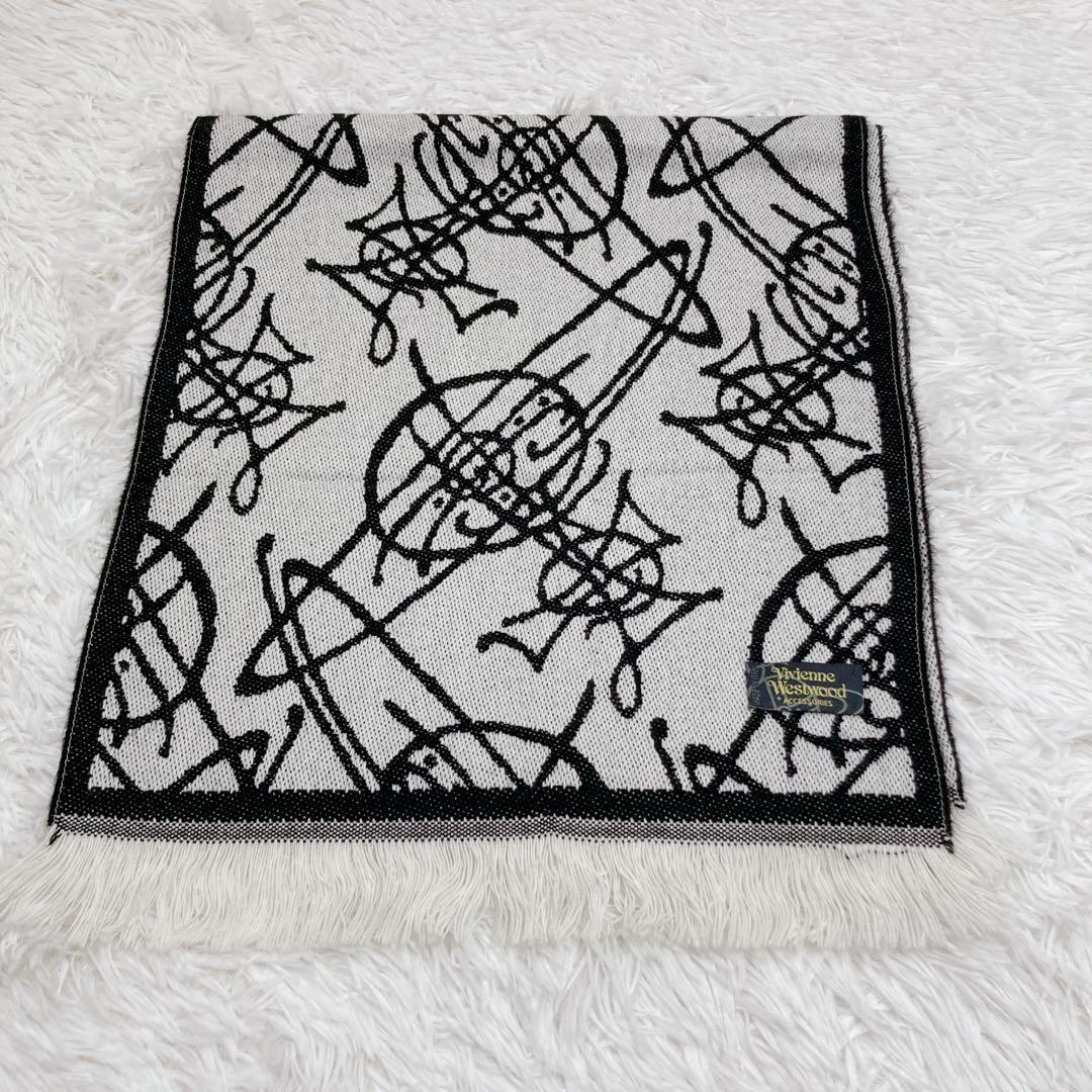 Vivienne Westwood 大判 イタリア製 マフラー オーブ ロゴ総柄