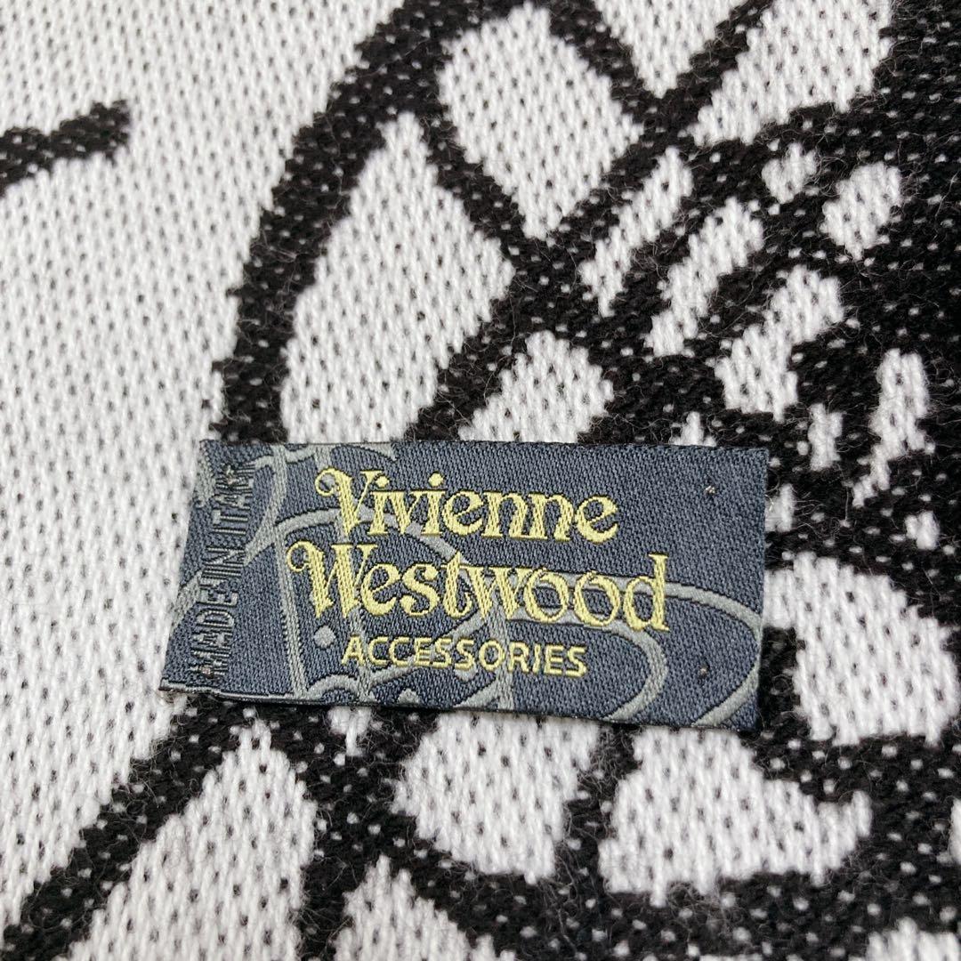 Vivienne Westwood 大判 イタリア製 マフラー オーブ ロゴ総柄