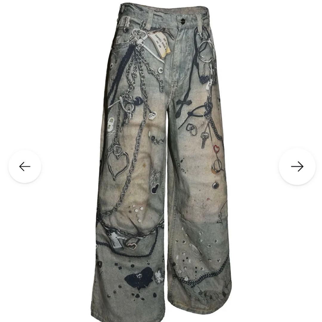 パンツ THEREDTHREAD S print denim1 toys