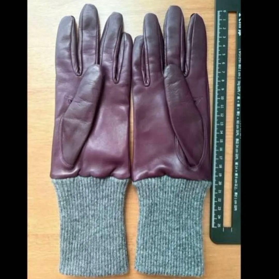 新品同様、現行品　ORuKuBET ラムレザー高級手袋　パープル即購入大歓迎○