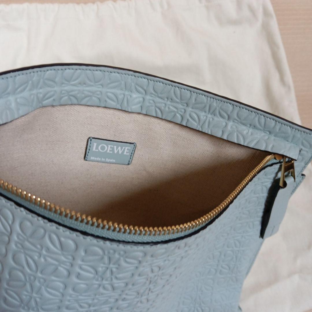 ★LOEWEロエベ リピートアナグラム 総柄 Tポーチ クラッチバッグ保存袋付き