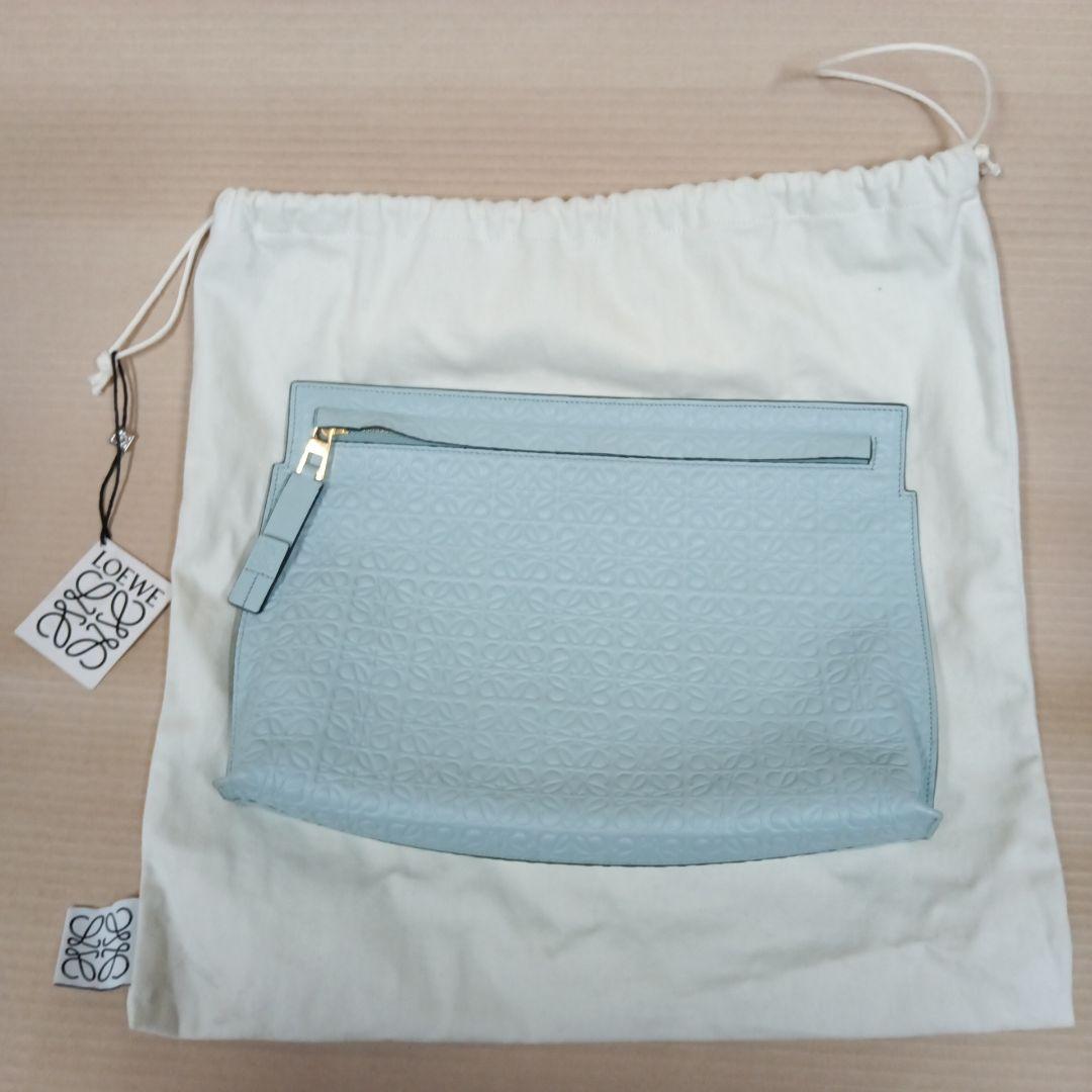 ★LOEWEロエベ リピートアナグラム 総柄 Tポーチ クラッチバッグ保存袋付き