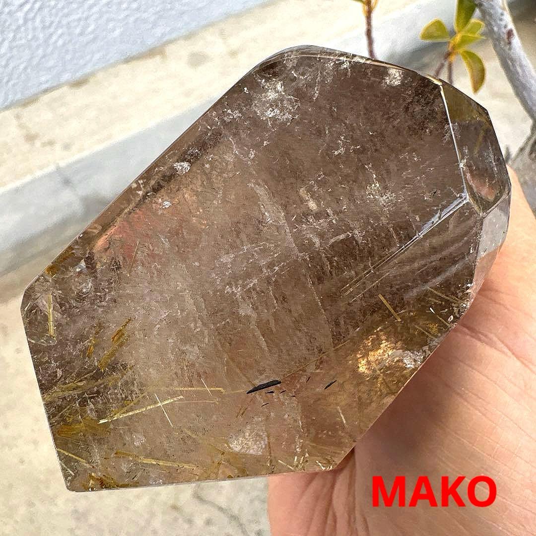 M1883☆ルチルクォーツ原石363g☆天然石　原石☆N20726-A