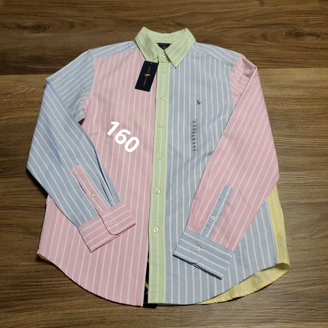 ももRalph Lauren 多色ストライプ 長袖シャツ