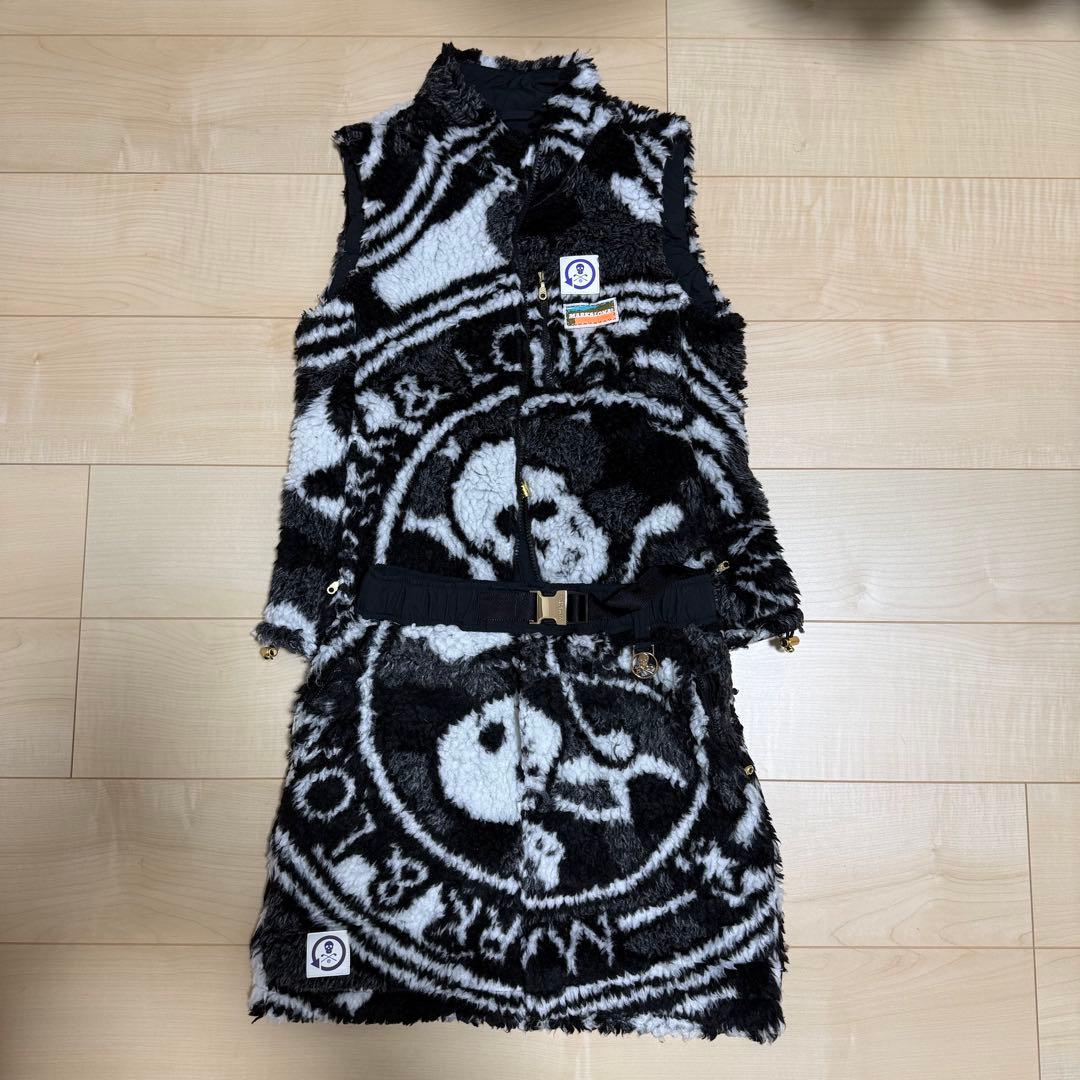 【美品】マークアンドロナ ボアフリースジャケット＆スカートセットアップ