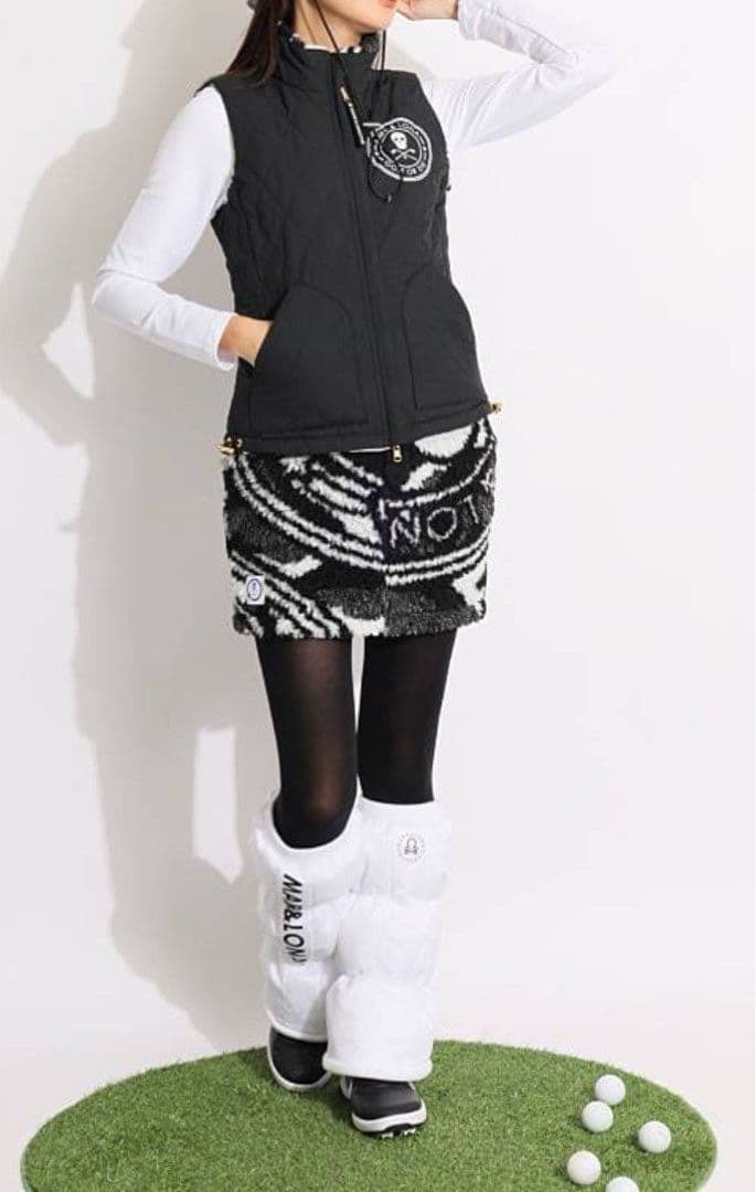 【美品】マークアンドロナ ボアフリースジャケット＆スカートセットアップ