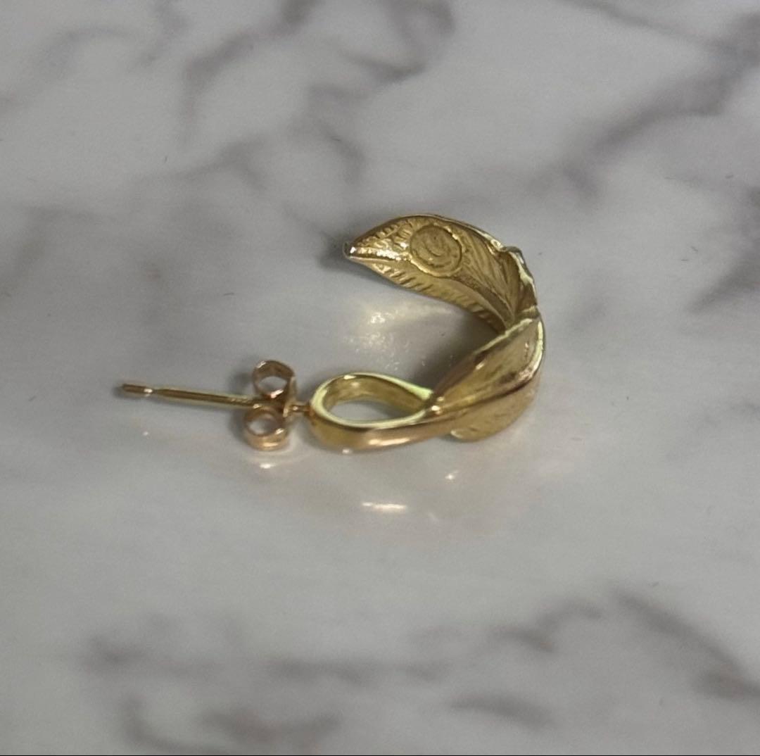 タディアンドキング k18 フェザー ピアス 左耳用 TADY&KING