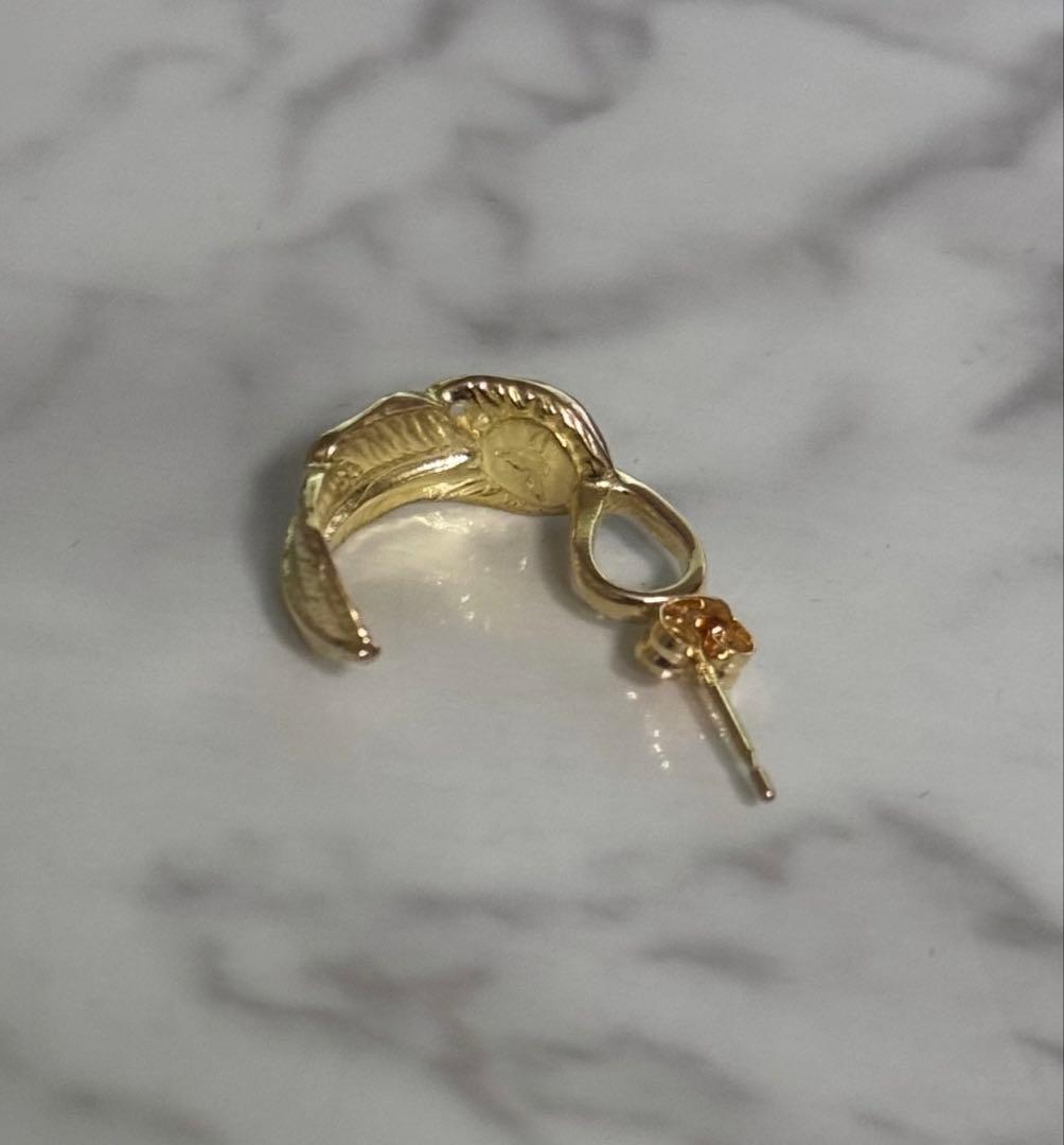 タディアンドキング k18 フェザー ピアス 左耳用 TADY&KING