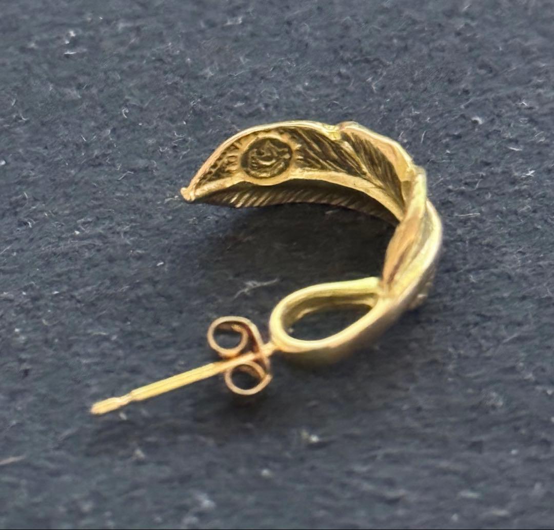 タディアンドキング k18 フェザー ピアス 左耳用 TADY&KING