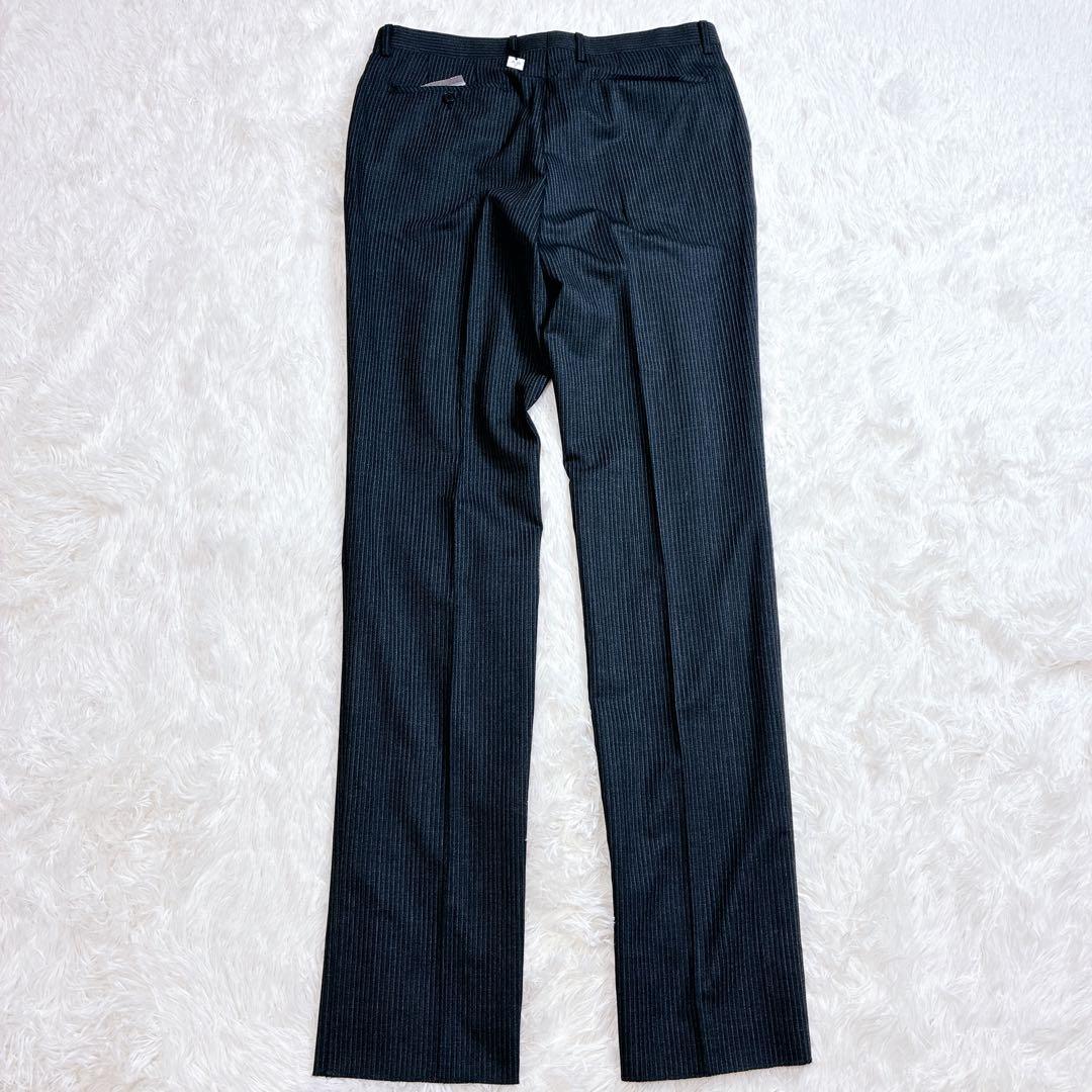 【新品】ORIHICA グレー ストライプ ビジネススーツ AB7 XL相当