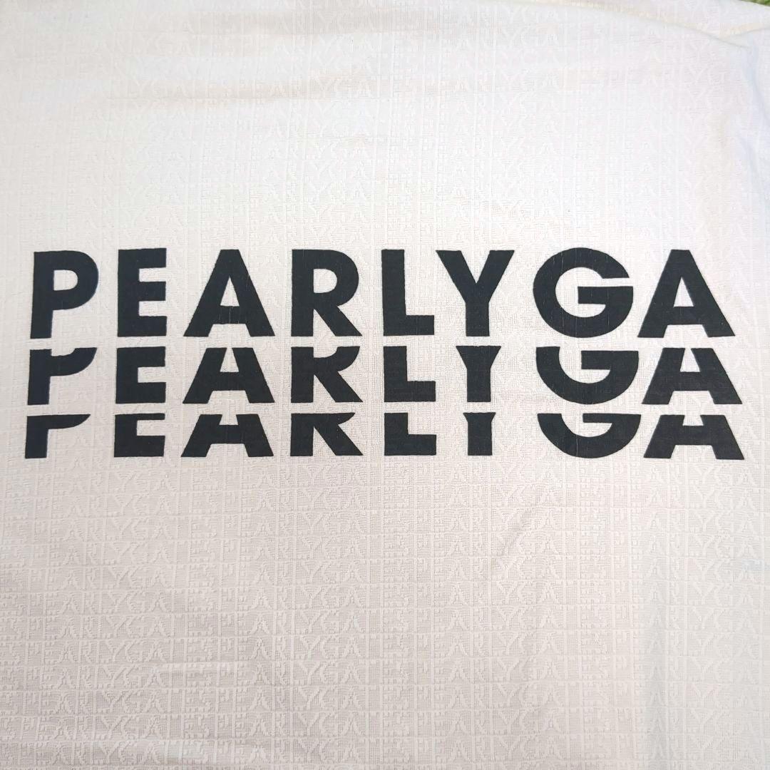 【極美品】パーリーゲイツ モックネック 半袖 シャツ ホワイト サイズ5 L相当