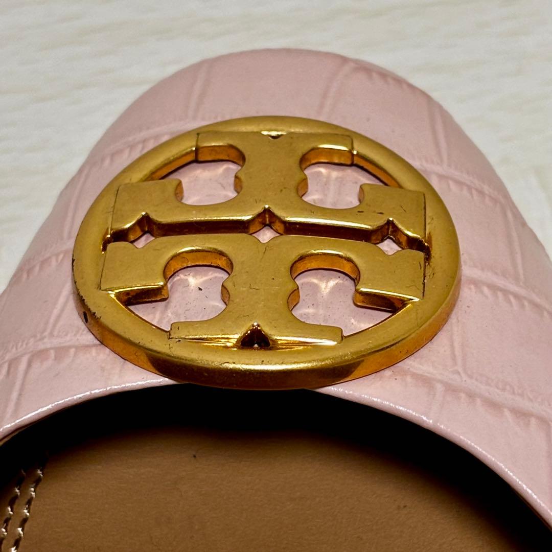 あさこ　トリーバーチ　バレエ　フラットシューズ　クロコ型押し 24cm