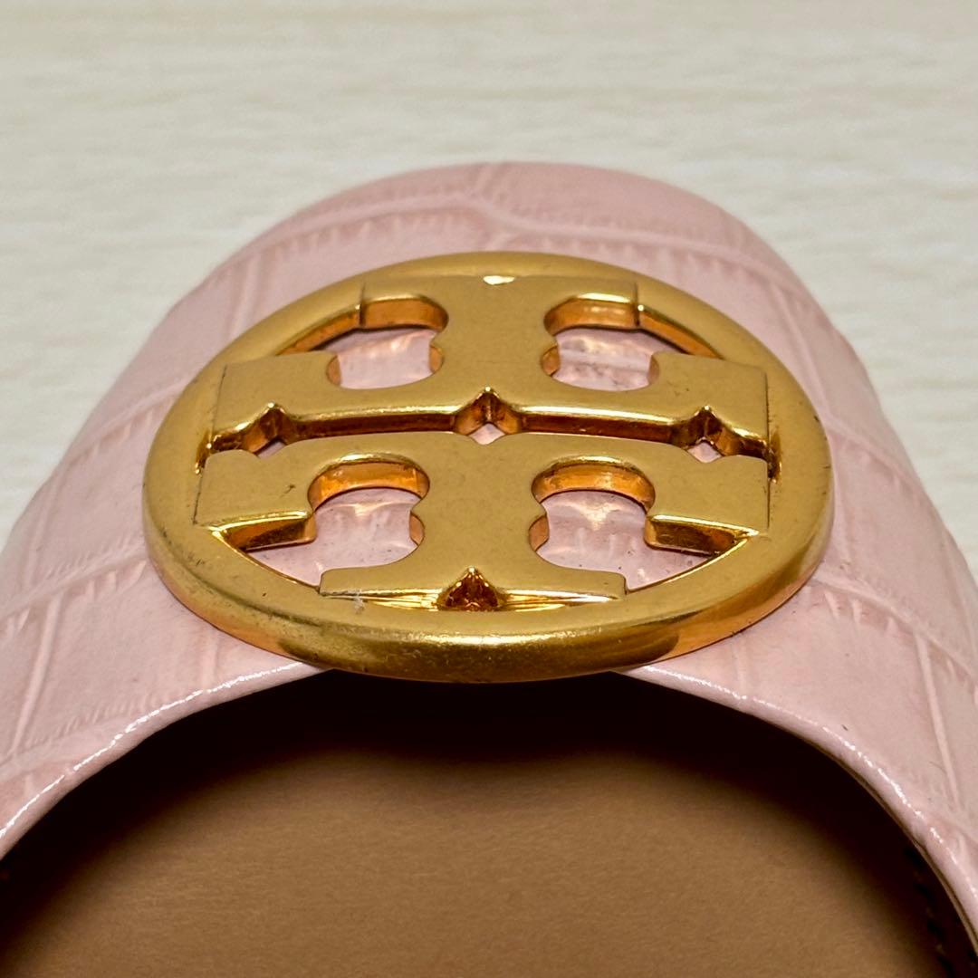 あさこ　トリーバーチ　バレエ　フラットシューズ　クロコ型押し 24cm