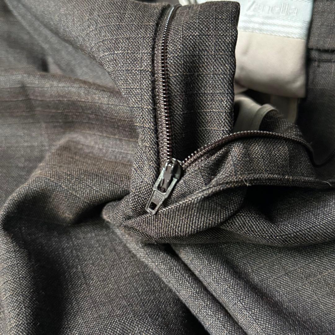 【希少】 80s NORDSTROM イタリア製 織柄 ウール ワイドスラックス