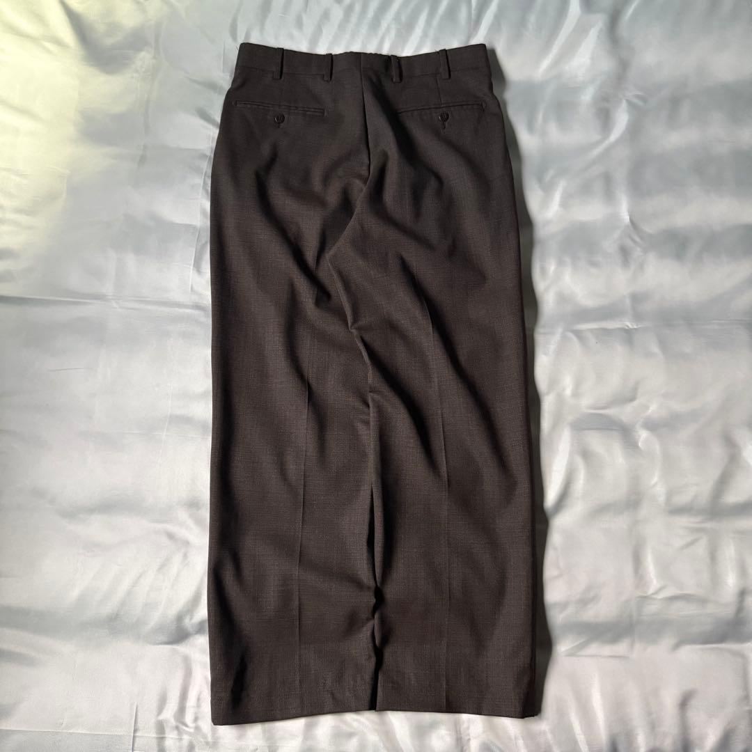 【希少】 80s NORDSTROM イタリア製 織柄 ウール ワイドスラックス