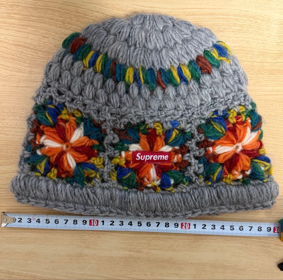 supreme Crochet Beanie グレー
