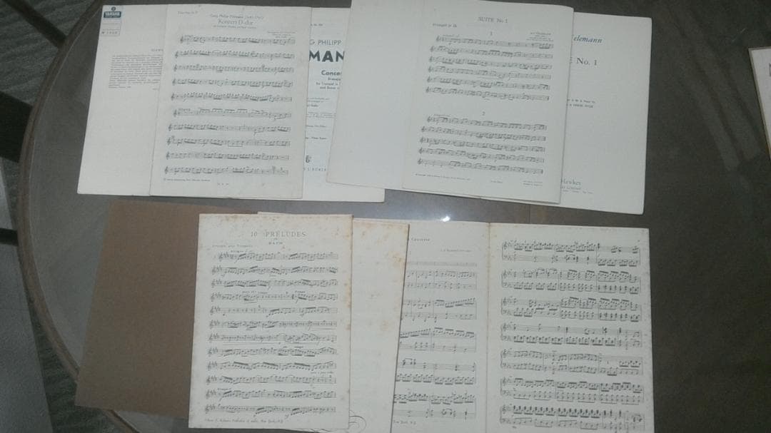 楽譜　トランペット　コンチェルト等　29曲　おまけミニチュアスコア26冊