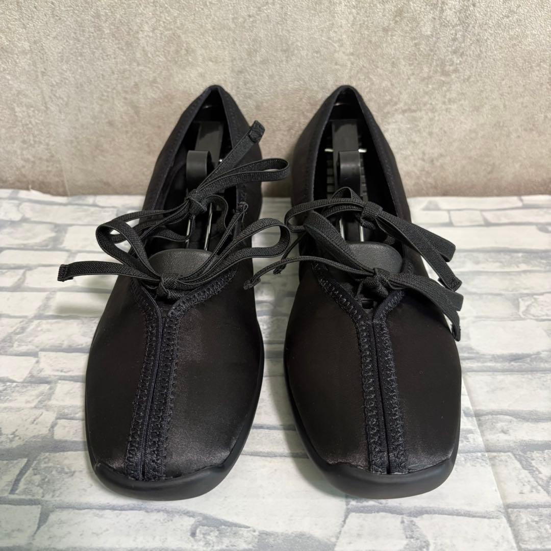 美品 ルタロン ダブルリボン バレリーナシューズ
