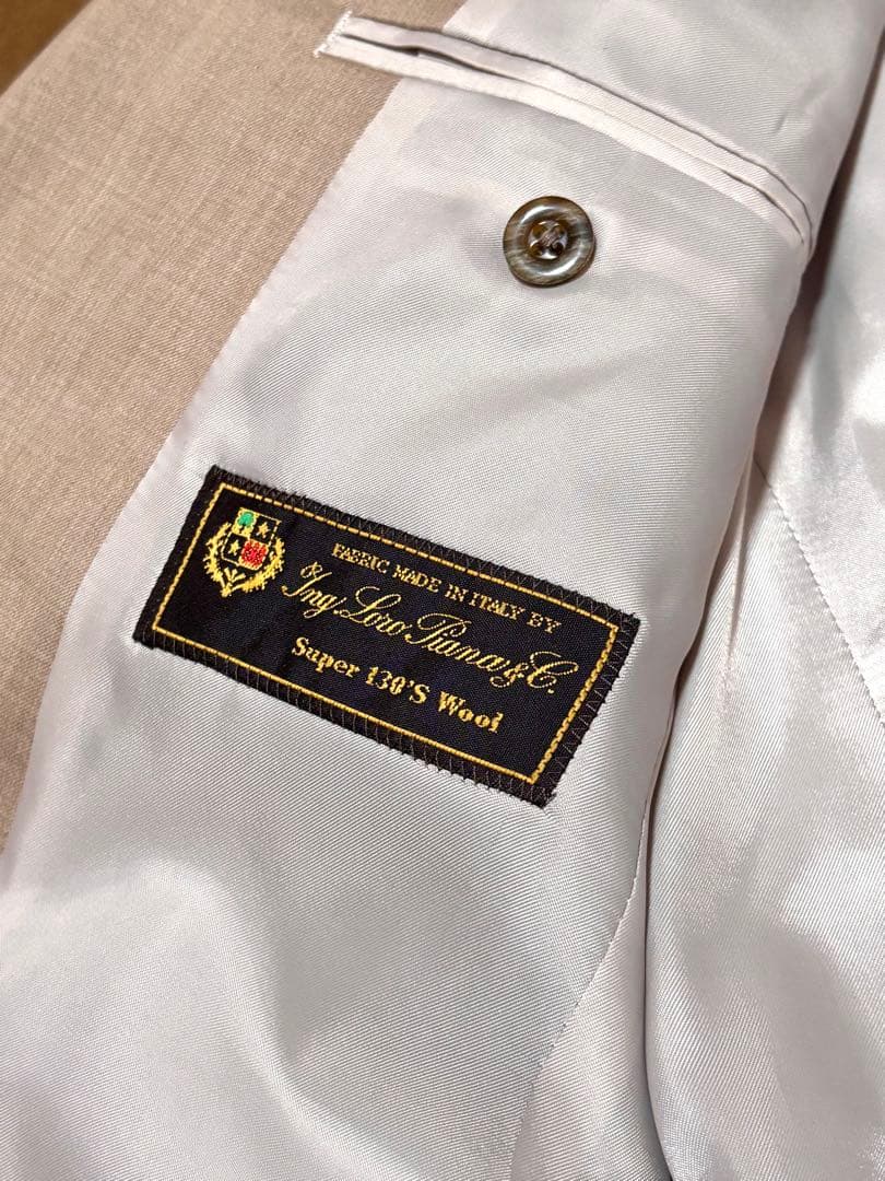 ロロ・ピアーナ イタリア製 ウール 100% ベージュ スーツ 3点セット