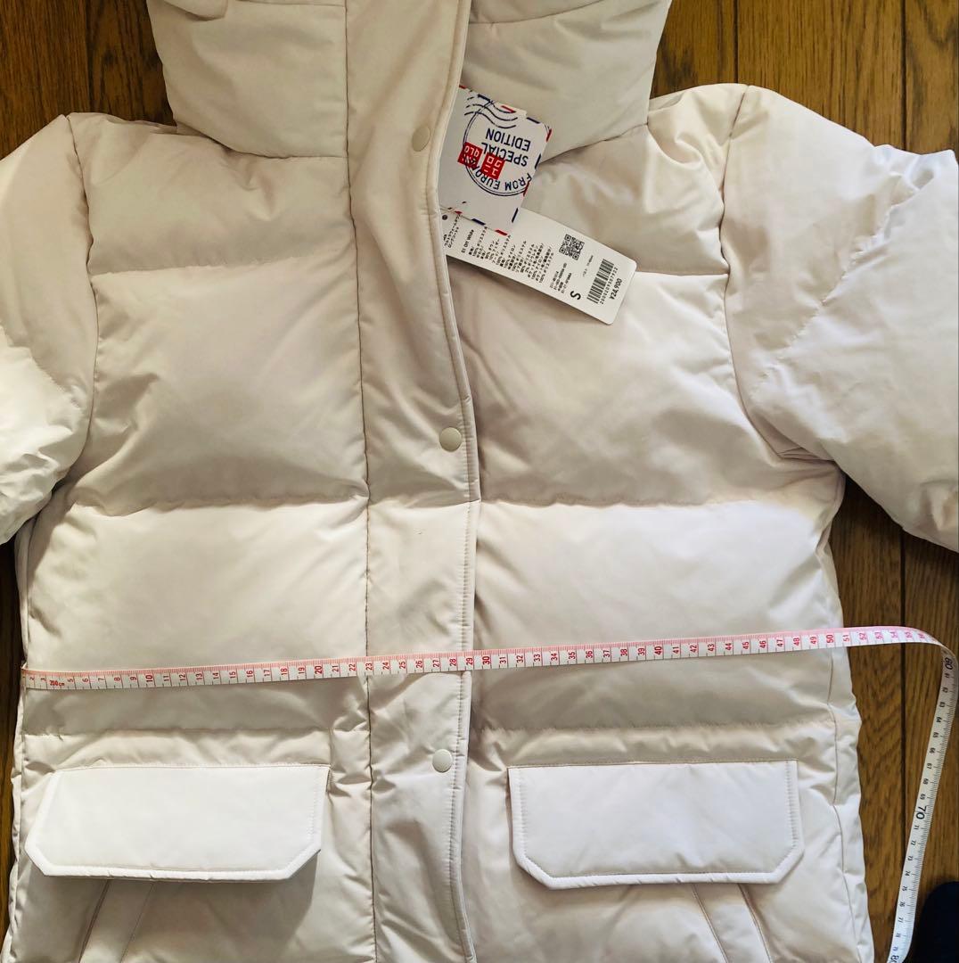 【新品未使用タグ付き】UNIQLO ウルトラウォームダウンロングコート＋ホワイト