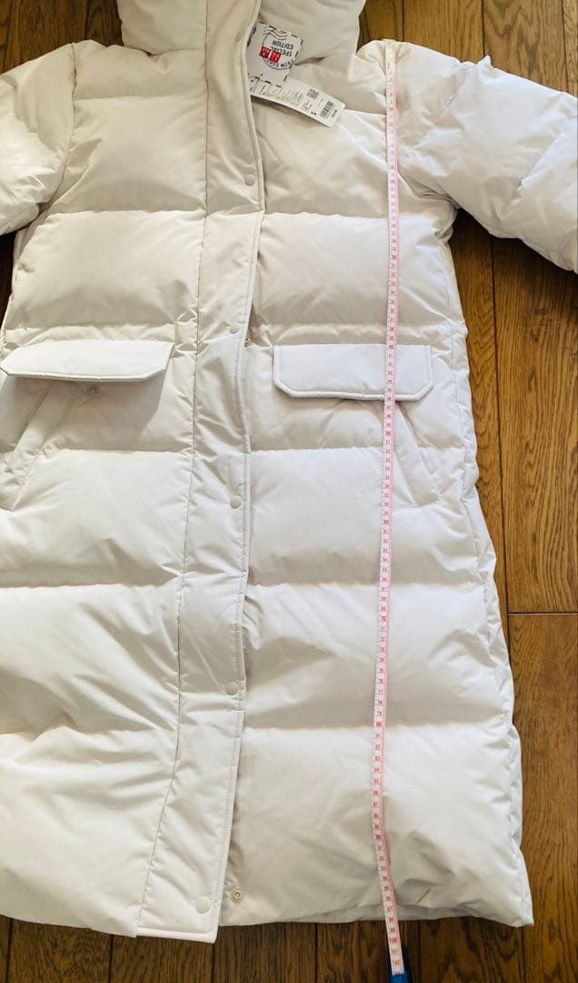 【新品未使用タグ付き】UNIQLO ウルトラウォームダウンロングコート＋ホワイト