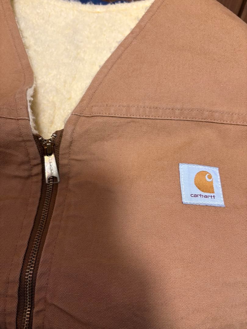 カーハート　ダックベスト　ベージュ　90s