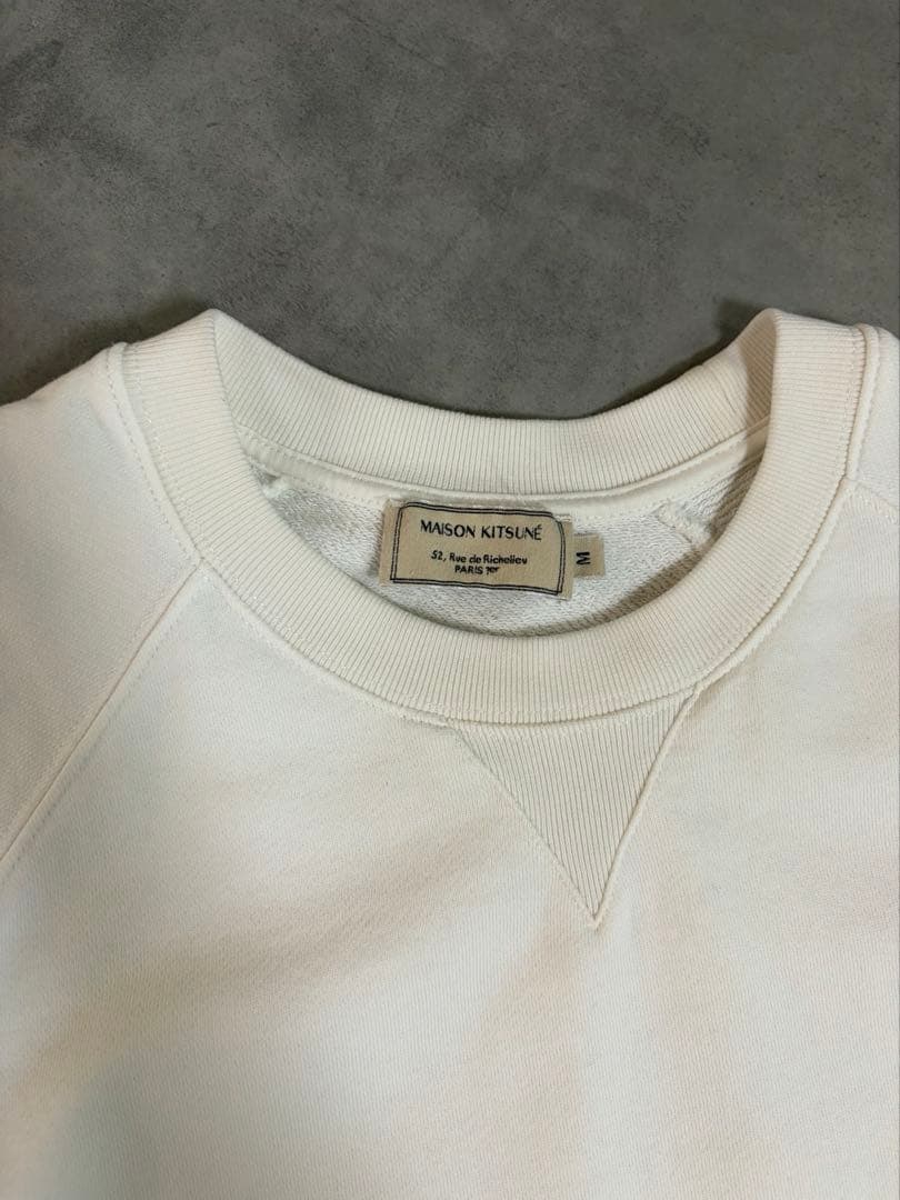 【お買い得早い者勝ち】MAISON KITSUNÉ オフホワイト スウェット M