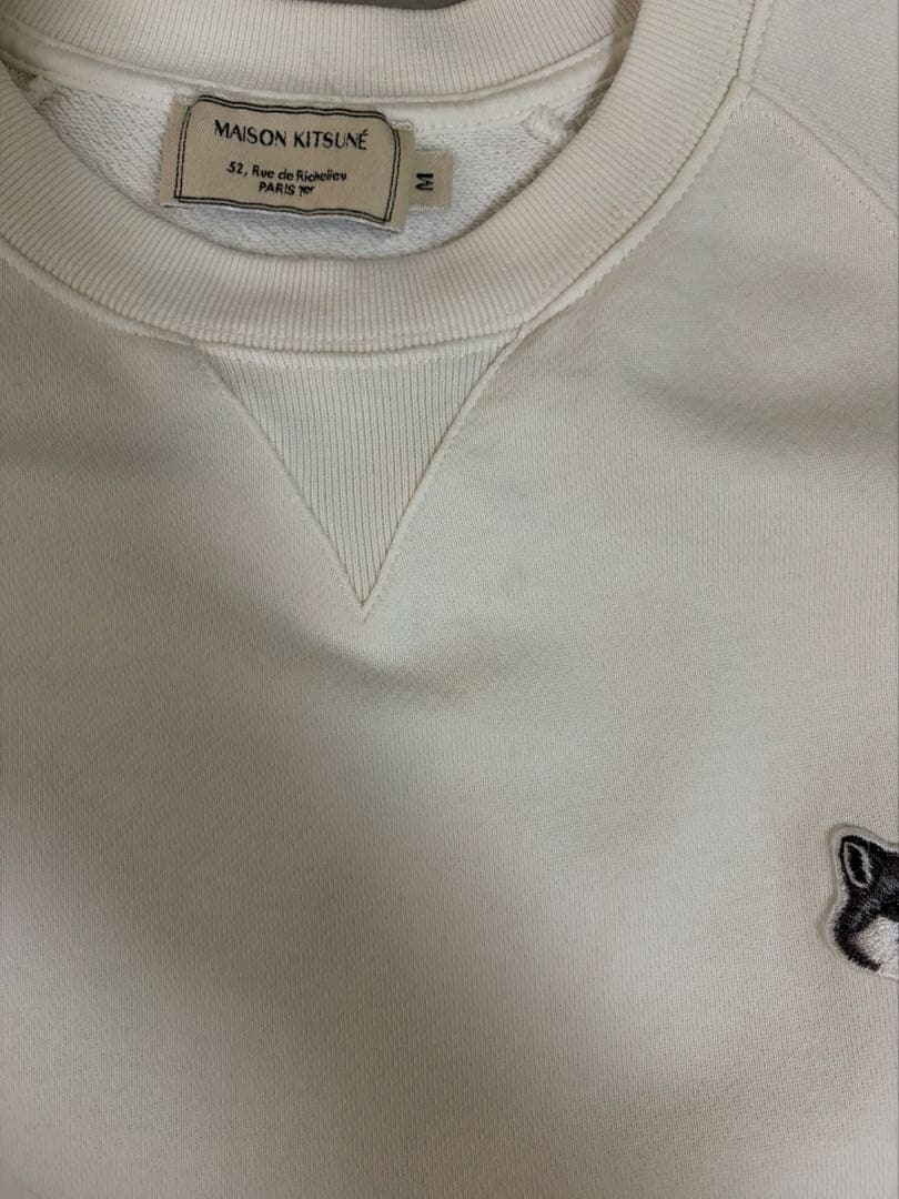 【お買い得早い者勝ち】MAISON KITSUNÉ オフホワイト スウェット M