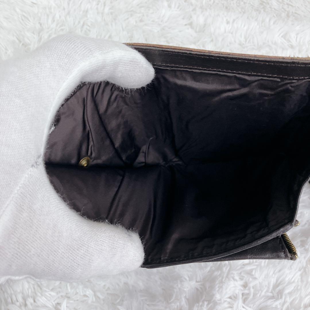 sa ミュウミュウ 折り財布クロコ型押し レザー y2k アーカイブ 茶