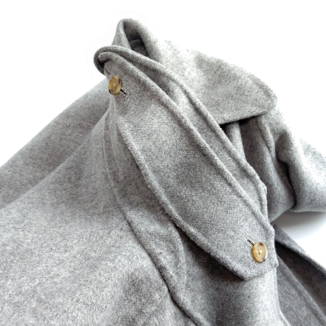 近年製 ビューティアンドユース リバーポンチョコート S グレー ケープコート