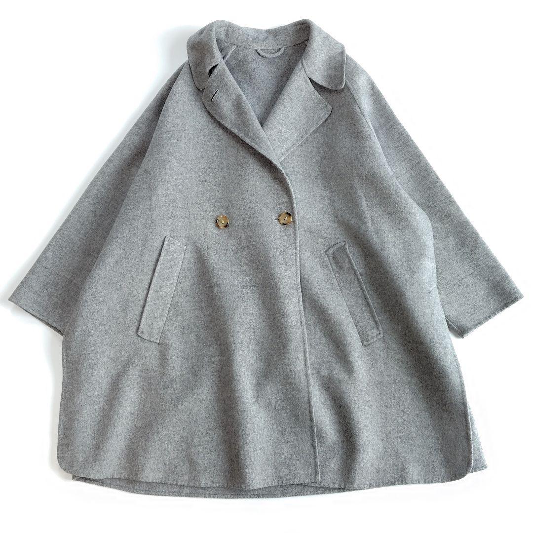 近年製 ビューティアンドユース リバーポンチョコート S グレー ケープコート