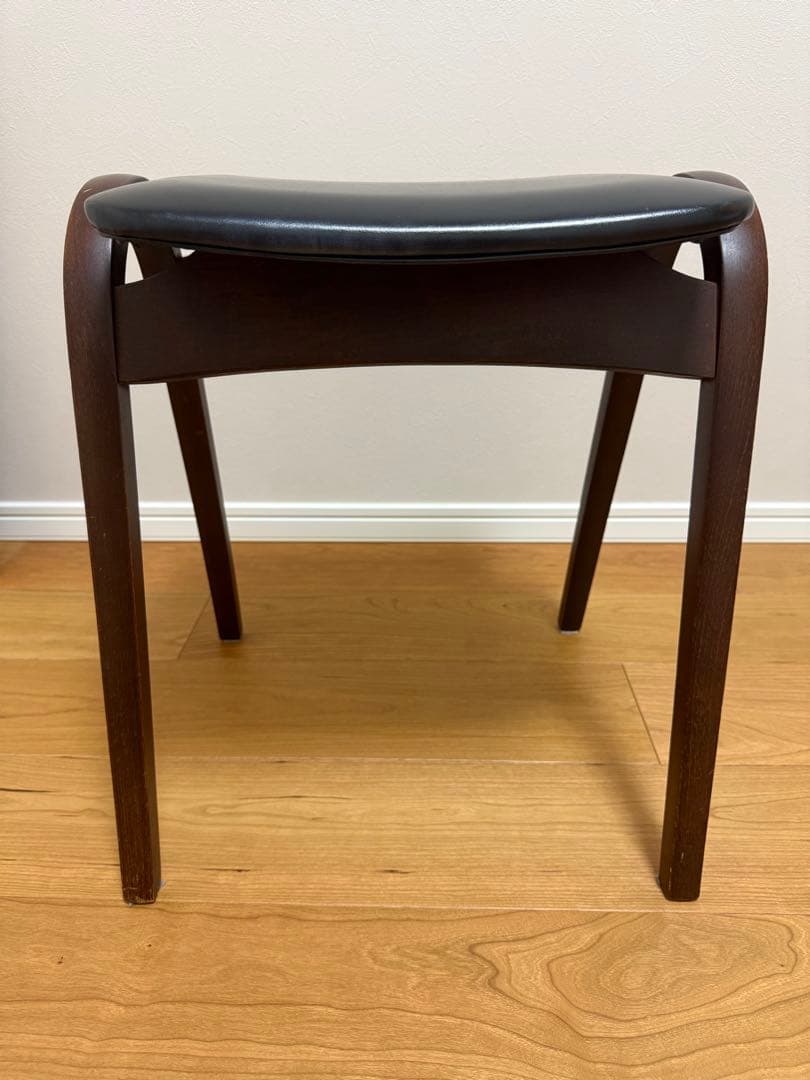 秋田木工　曲げ木スタッキングスツール　黒　椅子　アンティーク剣持勇　ビンテージ