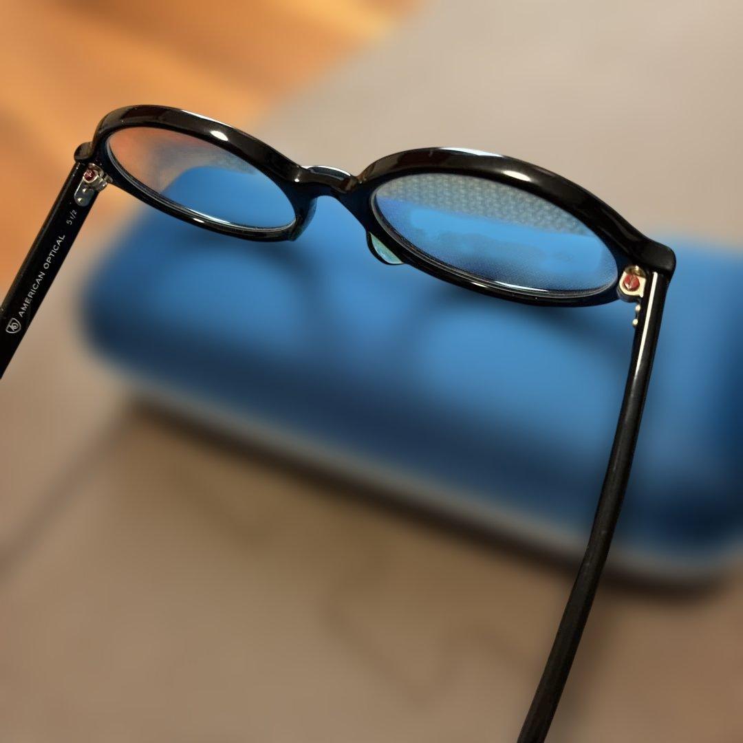 60sAMERICAN OPTICAL ブラックサングラス デットビンテージ