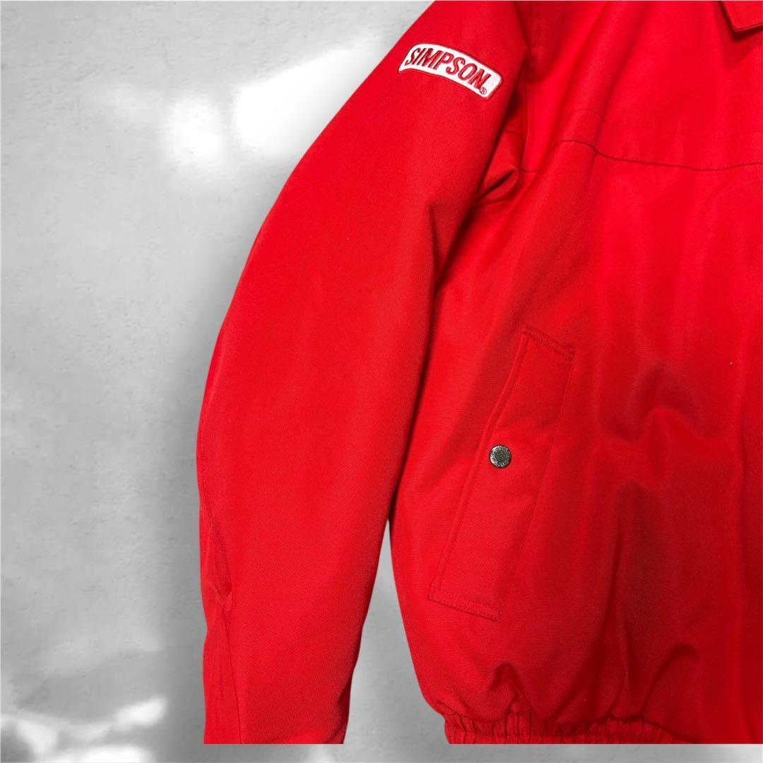 ライダージャケット Simpson 赤色 サイズ:XL