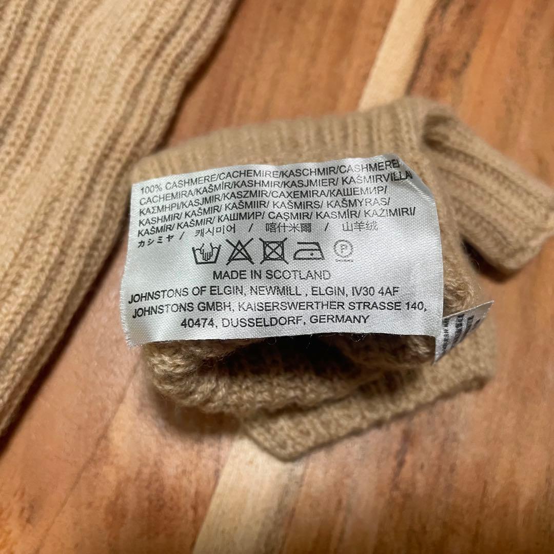 Johnstons ジョンストンズ カシミアリブリストウォーマー レディース