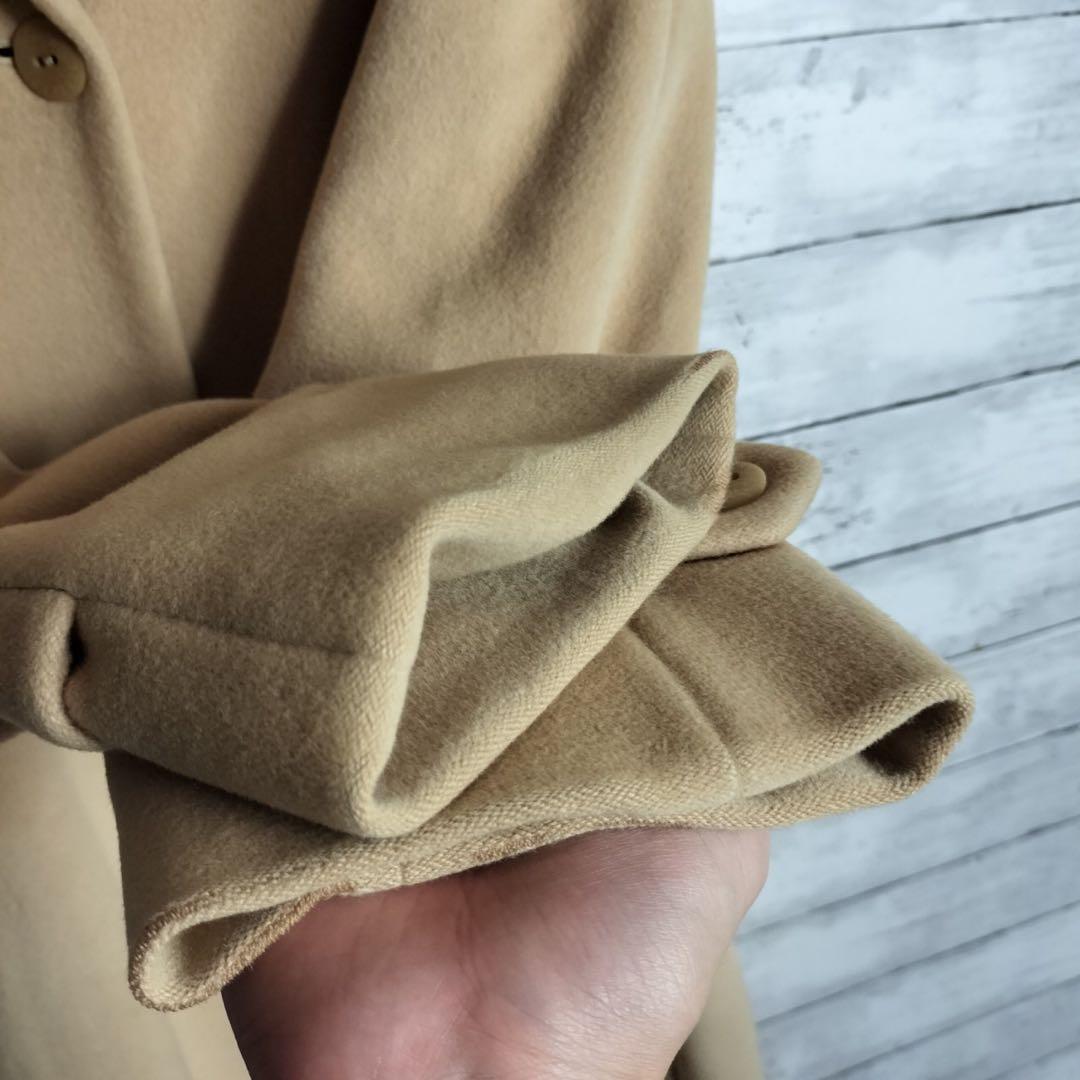 バーバリーロンドン ロングチェスターコート アンゴラ ウール 裏地モノグラム