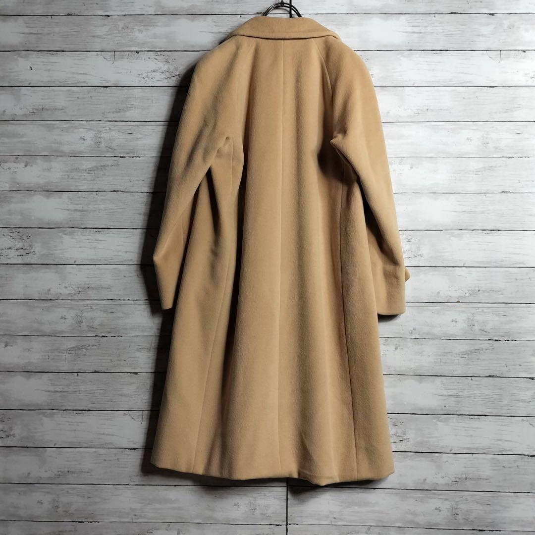 バーバリーロンドン ロングチェスターコート アンゴラ ウール 裏地モノグラム