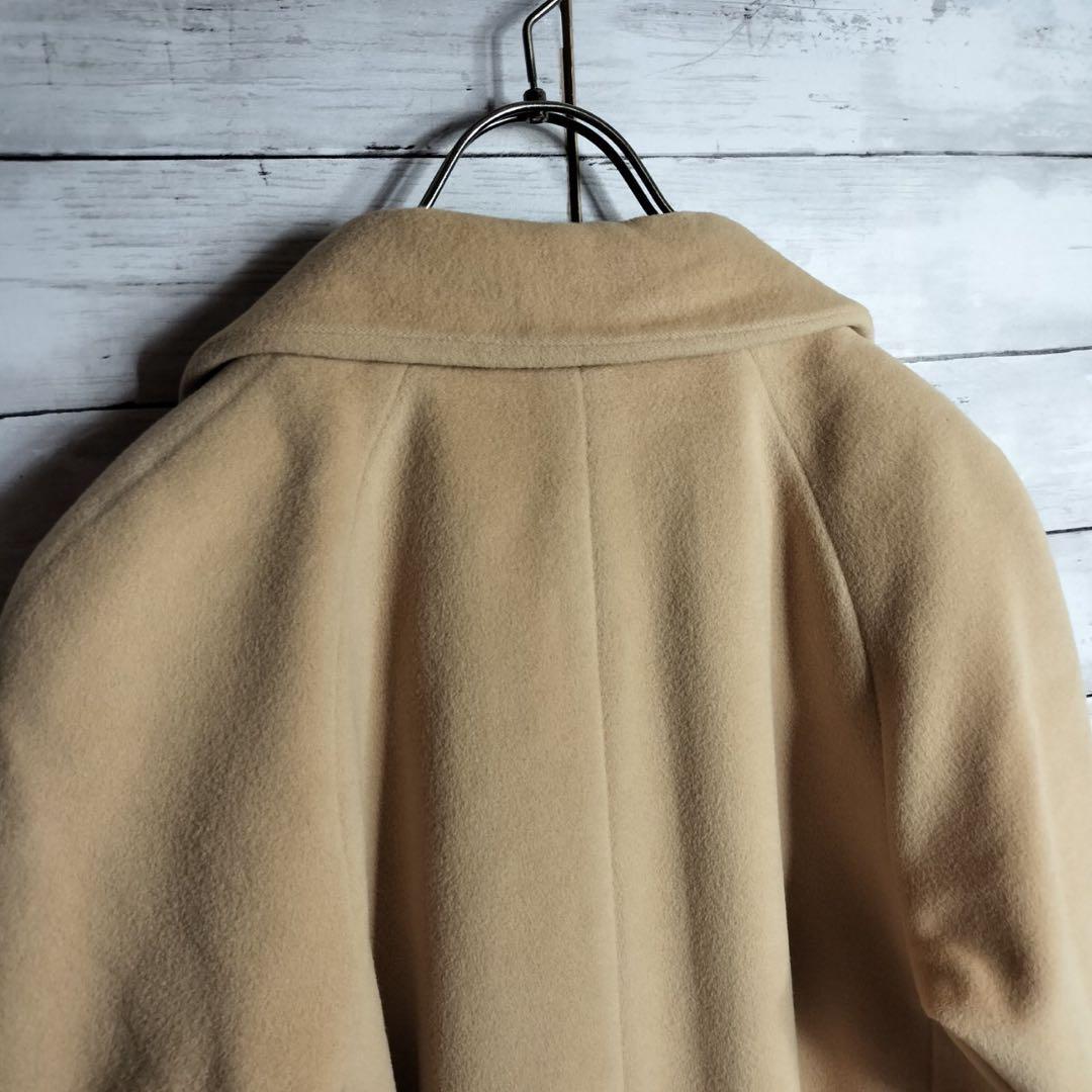 バーバリーロンドン ロングチェスターコート アンゴラ ウール 裏地モノグラム