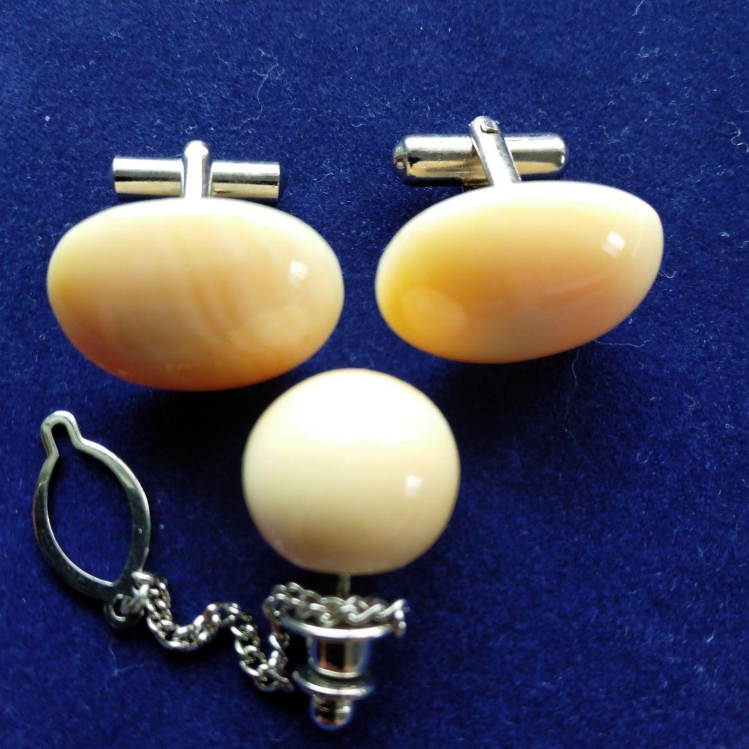 鯨歯　マッコウクジラ　カウス・ネクタイピン10セット（箱なし）