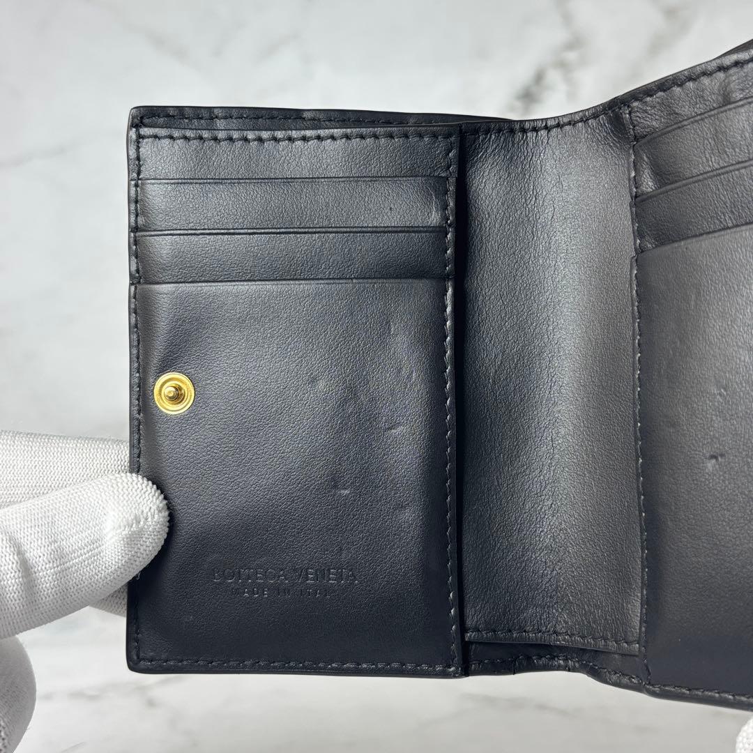 BOTTEGA VENETA 財布 2つ折り イントレチャート 黒