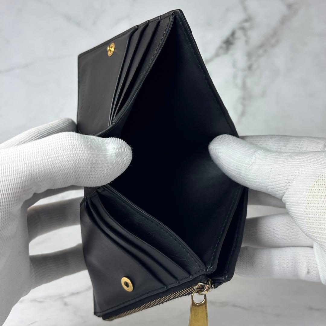 BOTTEGA VENETA 財布 2つ折り イントレチャート 黒