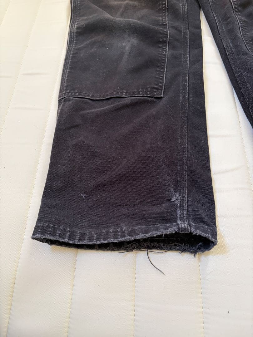 鬼フェード　carhartt ダブルニー ペインターパンツ　 ブラック　ペンキ