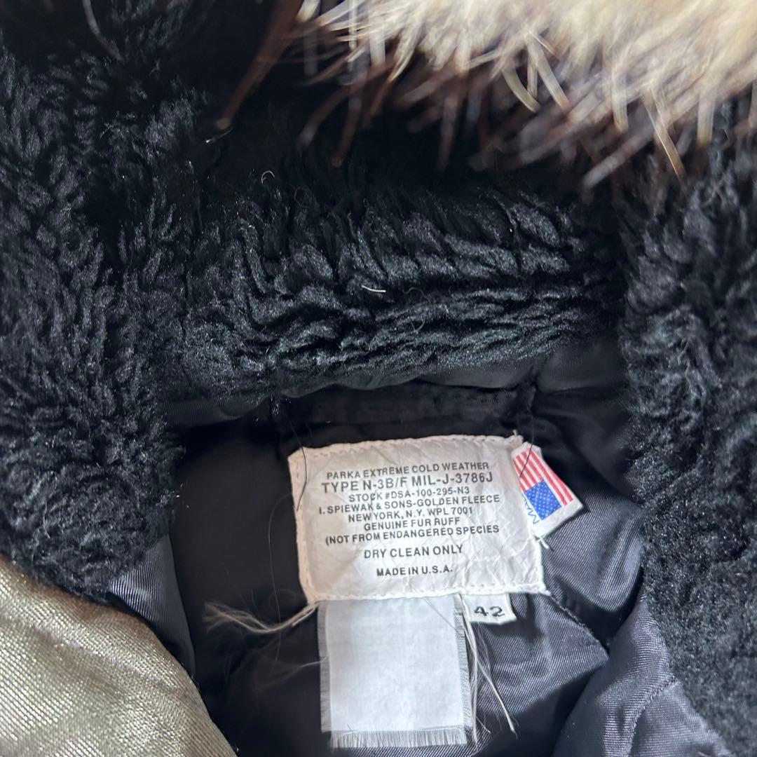 SPIEWAK✨N-3B フライトジャケット　ゴールデンフリース　USA製　42